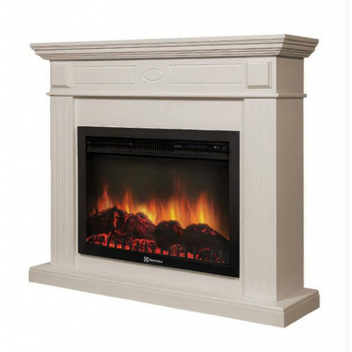 Каминокомплект: Очаг Electrolux EFP/P-3020LS N, портал Бианко 30 шпон беленый дуб